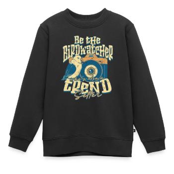 Vogelbeobachtung Ornithologe - Kinder Premium Organic Sweatshirt - Schwarz - Vorne - AI Model Kid Female (0cm)