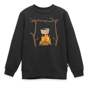 FOYER - Sweat Premium enfant bio - noir - Devant - AI Model Kid Female (0cm)
