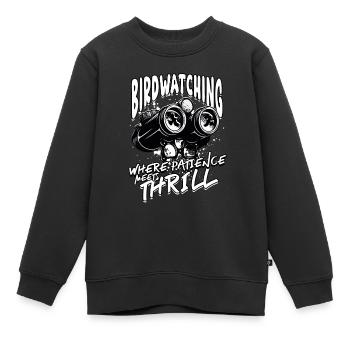 Vogelbeobachtung Ornithologe - Kinder Premium Organic Sweatshirt - Schwarz - Vorne - AI Model Kid Female (0cm)