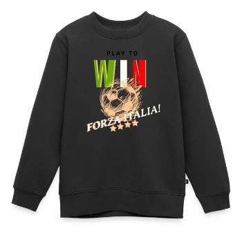 Play To Win forza italia fußball trikot em wm cup - Kinder Premium Organic Sweatshirt - Schwarz - Vorne - AI Model Kid Female (0cm)