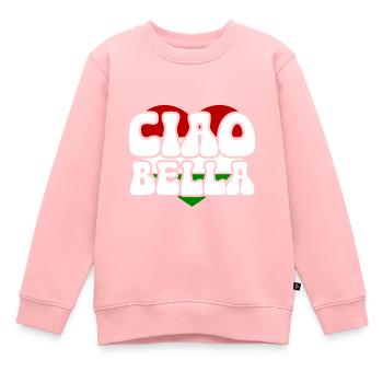 Ciao Bella - Sweat Premium enfant bio - rose - Devant - AI Model Kid Female (0cm)