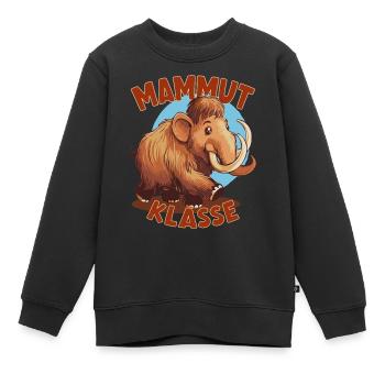 Cartoon Mammutklasse Grundschule Klassentier - Kinder Premium Organic Sweatshirt - Schwarz - Vorne - AI Model Kid Female (0cm)
