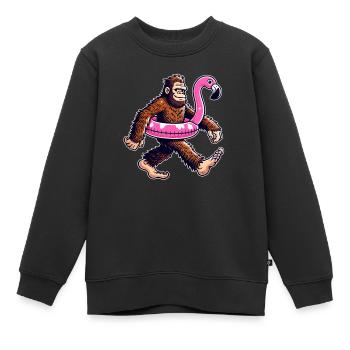 Pool Party Piscine Baignade Vacances Piscine Extérieure Bigfoot - Sweat Premium enfant bio - noir - Devant - AI Model Kid Female (0cm)