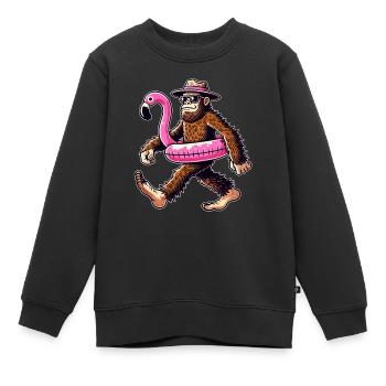 Pool Party Piscine Baignade Vacances Piscine Extérieure Bigfoot - Sweat Premium enfant bio - noir - Devant - AI Model Kid Female (0cm)