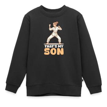 Taekwondo-Mama, das ist mein Sohn! - Kinder Premium Organic Sweatshirt - Schwarz - Vorne - AI Model Kid Female (0cm)