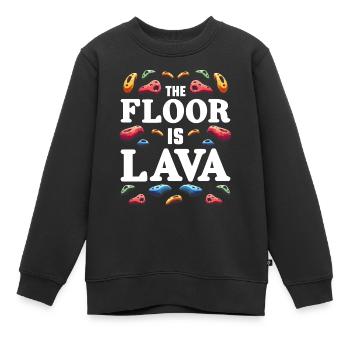 Der Boden ist Lava Bouldern - Kinder Premium Organic Sweatshirt - Schwarz - Vorne - AI Model Kid Female (0cm)