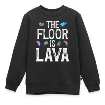 Der Boden ist Lava Bouldern - Kinder Premium Organic Sweatshirt - Schwarz - Vorne - AI Model Kid Female (0cm)