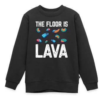 Der Boden ist Lava Bouldern - Kinder Premium Organic Sweatshirt - Schwarz - Vorne - AI Model Kid Female (0cm)