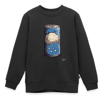 Getränke-Dose mit Mond und Sterne Geschmack - Kinder Premium Organic Sweatshirt - Schwarz - Vorne - AI Model Kid Female (0cm)