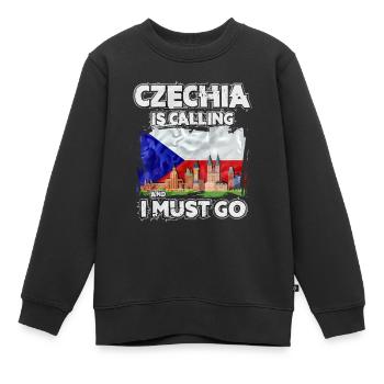Tschechien - Kinder Premium Organic Sweatshirt - Schwarz - Vorne - AI Model Kid Female (0cm)