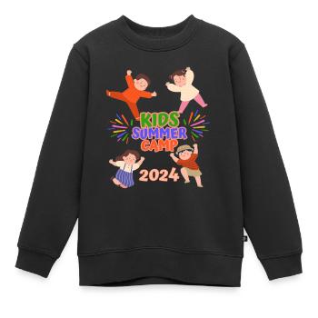 Sommercamp für Kinder - Kinder Premium Organic Sweatshirt - Schwarz - Vorne - AI Model Kid Female (0cm)