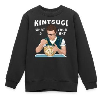 KINTSUGI WHAT IS YOUR ART - Kinder Premium Organic Sweatshirt - Schwarz - Vorne - AI Model Kid Female (0cm)