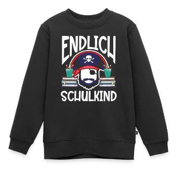School 1. Grade - Kinder Premium Organic Sweatshirt - Schwarz - Vorne - AI Model Kid Female (0cm)