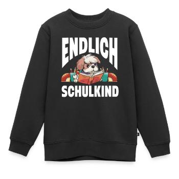 School 1. Grade - Kinder Premium Organic Sweatshirt - Schwarz - Vorne - AI Model Kid Female (0cm)