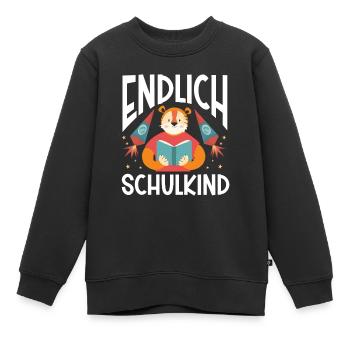 School 1. Grade - Kinder Premium Organic Sweatshirt - Schwarz - Vorne - AI Model Kid Female (0cm)