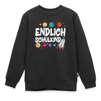 School 1. Grade - Kinder Premium Organic Sweatshirt - Schwarz - Vorne - AI Model Kid Female (0cm)