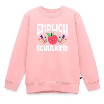 School 1. Grade - Kinder Premium Organic Sweatshirt - Rosa - Vorne - AI Model Kid Female (0cm)