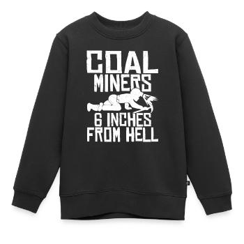 Les mineurs de charbon fabriquent la pioche minière des pères parfaits - Sweat Premium enfant bio - noir - Devant - AI Model Kid Female (0cm)