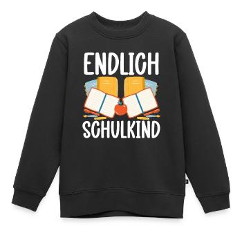 School 1. Grade - Kinder Premium Organic Sweatshirt - Schwarz - Vorne - AI Model Kid Female (0cm)