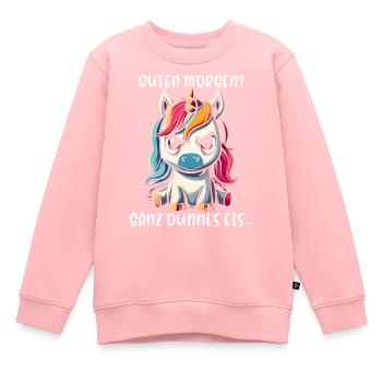 Bonjour? Glace très mince - Sweat Premium enfant bio - rose - Devant - AI Model Kid Female (0cm)