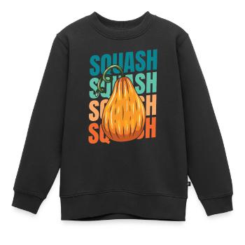 Squash - Kinder Premium Organic Sweatshirt - Schwarz - Vorne - AI Model Kid Female (0cm)