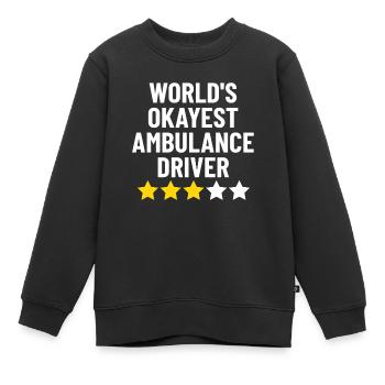 Ambulance drôle de conducteur d’ambulance au monde - Sweat Premium enfant bio - noir - Devant - AI Model Kid Female (0cm)
