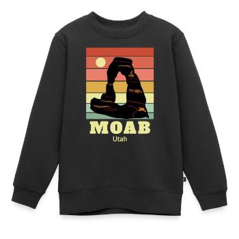 Moab Utah - Kinder Premium Organic Sweatshirt - Schwarz - Vorne - AI Model Kid Female (0cm)
