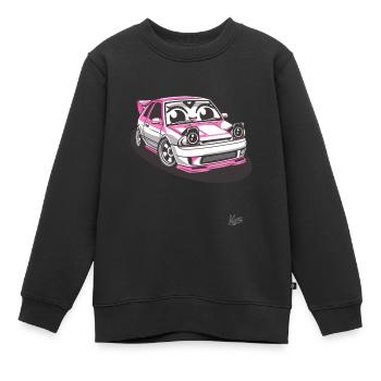 Chibi Auto : Japanisches JDM-Straßenrennen-Tuning - Kinder Premium Organic Sweatshirt - Schwarz - Vorne - AI Model Kid Female (0cm)