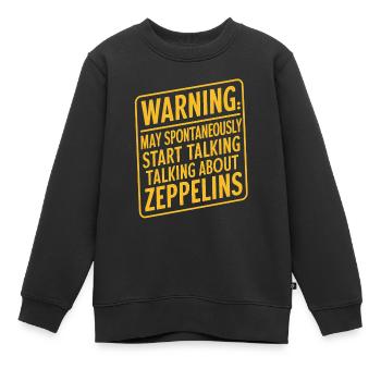 Luftschiff Zeppelin Geschenk - Kinder Premium Organic Sweatshirt - Schwarz - Vorne - AI Model Kid Female (0cm)