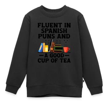 Foreign Language Teacher School Languages Teachers - Kids Premium Organic Sweatshirt - black - Front - AI Model Kid Female (0cm)