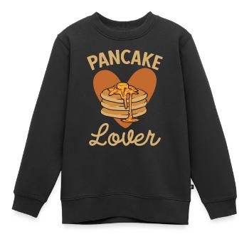Pancake Breakfast Pancakes - Kids Premium Organic Sweatshirt - black - Front - AI Model Kid Female (0cm)
