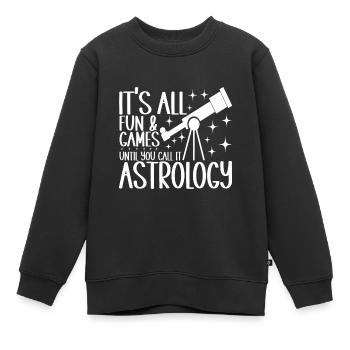 Astronomie astronome - Sweat Premium enfant bio - noir - Devant - AI Model Kid Female (0cm)