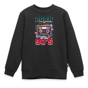 90er Jahre R&B geboren in den 90ern - Kinder Premium Organic Sweatshirt - Schwarz - Vorne - AI Model Kid Female (0cm)