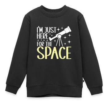Astronomie astronome - Sweat Premium enfant bio - noir - Devant - AI Model Kid Female (0cm)