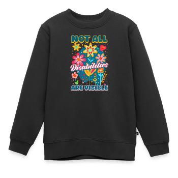 Unsichtbare Behinderung Nicht alle sind sichtbar - Kinder Premium Organic Sweatshirt - Schwarz - Vorne - AI Model Kid Female (0cm)
