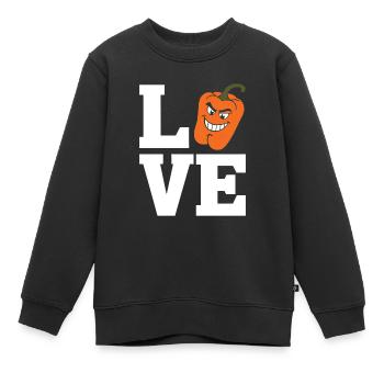 Paprika Geschenk - Kinder Premium Organic Sweatshirt - Schwarz - Vorne - AI Model Kid Female (0cm)