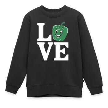 Paprika Geschenk - Kinder Premium Organic Sweatshirt - Schwarz - Vorne - AI Model Kid Female (0cm)