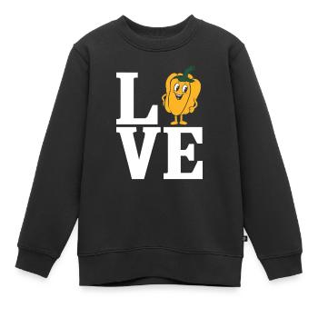 Paprika Geschenk - Kinder Premium Organic Sweatshirt - Schwarz - Vorne - AI Model Kid Female (0cm)