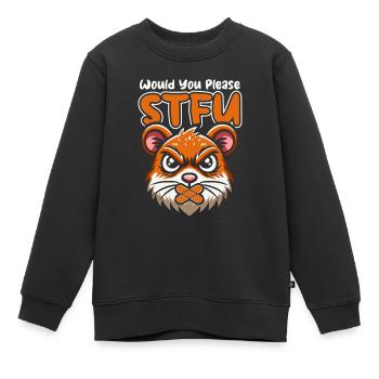 Hamster : Hamster doré, soyez silencieux - Sweat Premium enfant bio - noir - Devant - AI Model Kid Female (0cm)