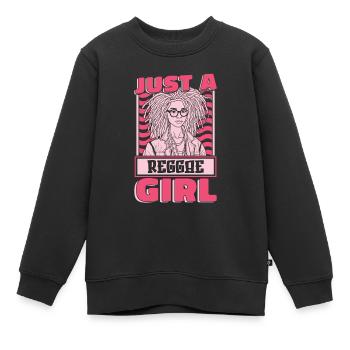 Reggae Just A Reggae Girl - Kinder Premium Organic Sweatshirt - Schwarz - Vorne - AI Model Kid Female (0cm)