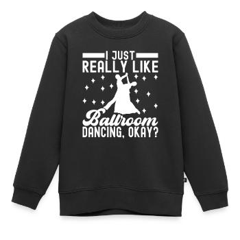 Danse de salon Danseurs de salon Danseurs de salon Danseurs de salon - Sweat Premium enfant bio - noir - Devant - AI Model Kid Female (0cm)