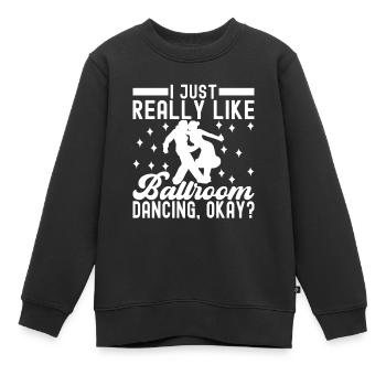 Danse de salon Danseurs de salon Danseurs de salon Danseurs de salon - Sweat Premium enfant bio - noir - Devant - AI Model Kid Female (0cm)