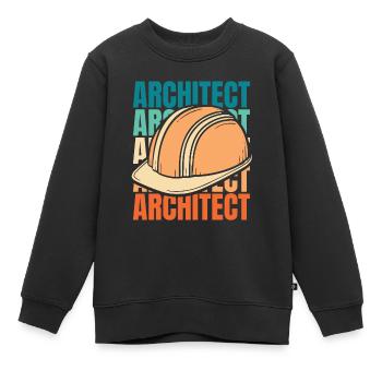 Architekt Architektur - Kinder Premium Organic Sweatshirt - Schwarz - Vorne - AI Model Kid Female (0cm)