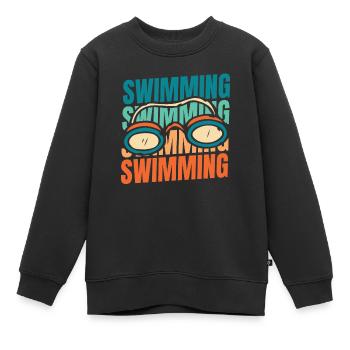 Nageurs nageurs - Sweat Premium enfant bio - noir - Devant - AI Model Kid Female (0cm)