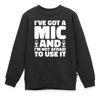Animateur de podcast Podcasteur Podcasting Podcast Listener - Sweat Premium enfant bio - noir - Devant - AI Model Kid Female (0cm)