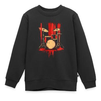 Trapset Retro Style - Kinder Premium Organic Sweatshirt - Schwarz - Vorne - AI Model Kid Female (0cm)