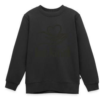 BE KIND - Kids Premium Organic Sweatshirt - black - Front - AI Model Kid Female (0cm)