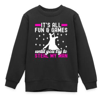 Danse de salon Danseurs de salon Danseurs de salon Danseurs de salon - Sweat Premium enfant bio - noir - Devant - AI Model Kid Female (0cm)