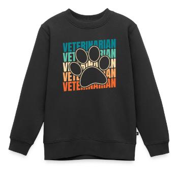 Vétérinaire Vétérinaire - Sweat Premium enfant bio - noir - Devant - AI Model Kid Female (0cm)