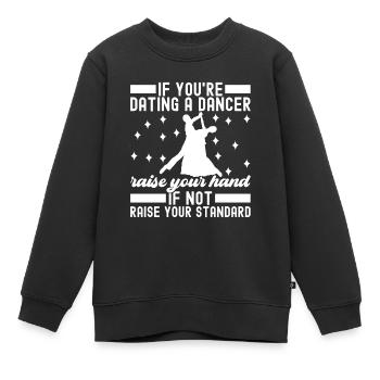 Ballsaal Tanz Ballsaaltänzer Gesellschaftstänzer - Kinder Premium Organic Sweatshirt - Schwarz - Vorne - AI Model Kid Female (0cm)